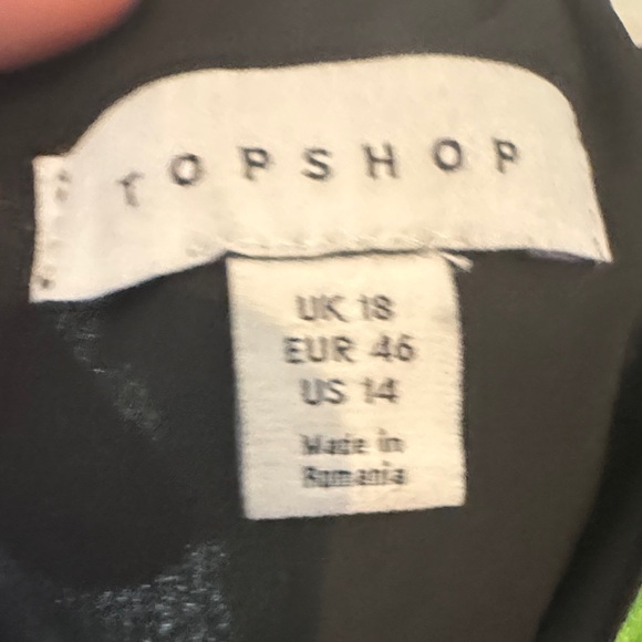 Topshop Green Patterned Ruffle Slip Dress - Picture 2 of 3